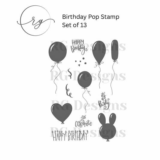 Birthday Pop Stamp Set